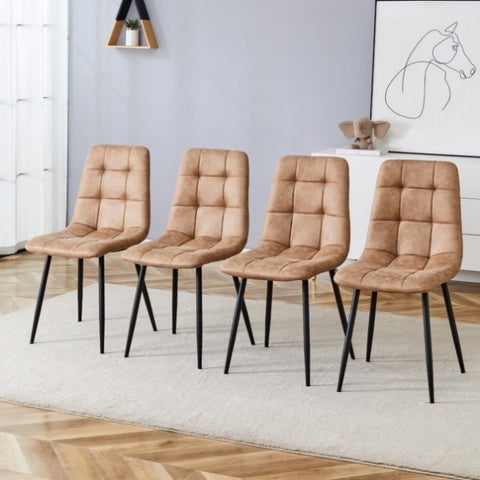 ZUN Modern Style Dining Chair Mid Century Modern Chair, Shell Lounge Upholstered Chair with Metal Legs N752P186178G