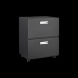 ZUN Office furniture Copier Cabinet black 2 door steel copier stand mobile pedestal file Printer Stand 68358182