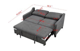 ZUN 69" 3 in 1 Convertible Queen Sleeper Sofa Modern Fabric Loveseat Futon Sofa Couch w/Pullout W1417111822