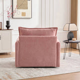 UNITED WE WIN Swivel Barrel Chair - Mid Century Modern Chair, Thick Padded Arm Chair with Solid W1568P290091