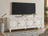 65.2" Mid Century Modern Sideboard Buffet Cabinet with Storage, Symmetrical Geometric Accent Coffee W1801P346230