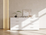 8 Drawer Double Dresser for Bedroom, Wide Storage Cabinet for Living Room Home Entryway, White 35563214