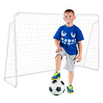 ZUN 8' x 5' Soccer Goal Training Set with Net Buckles Ground Nail Football Sports 12147701