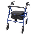 ZUN Iron Walker with Wheels Black & Blue 60351751