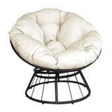 Papasan Wicker Rattan Chair Indoor, 360-Degree Swivel Saucer Chair with Fluffy Cushion,Deep Seating W1889113568
