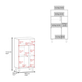 FM FURNITURE Blackwater Cabinet with Open Storage and 1 Door, White B128P301382