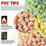 6ft Rainbow Gradient Flocked PVC Christmas Tree 1326 Tips, Colorful Full-Bodied Artificial Pine 11037711
