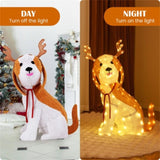 43.5" Christmas dog decorations with LED lights, Christmas decorations 15605137