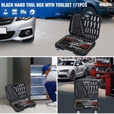 ZUN Tool Kit and Socket Wrench Set 216pcs - Basic Portable Manual Repair Tool Set for Home Use, Includes W1102P203831