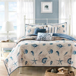 ZUN Brushed Microfiber Quilt Set with Throw Pillows Blue Twin/Twin XL B03597503