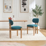 Wooden Dining Chairs Set of 2, Modern Fabric Upholstered Dining Room Chair Kitchen Chairs, Farmhouse W3244P316082