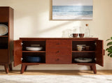 47.3" Mid Century Modern Sideboard Buffet Cabinet, Kitchen Buffet Cabinet with Solid Wood Frame Legs 56490666