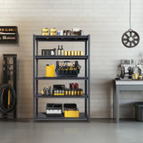 78" H Adjustable Garage Shelves, 5-Tier Heavy Duty Shelving Unit, 2200LBS Wide Metal Utility Storage 23096709