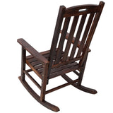Wooden Oversized Porch Rocker Chair With Wide Seat and Tall Backrest,High Back Smooth Rocking Chairs 44949895