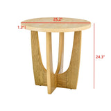 ZUN 25" Round End Table, Wooden Side Table, Night Stand for Bedroom, Living Room ,Reception Room W1801P195684