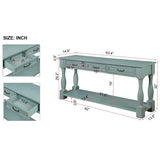 63inch Long Wood Console Table with 3 Drawers and 1 Bottom Shelf for Entryway Hallway Easy Assembly W1202114031