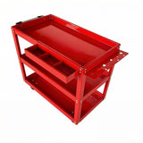 Upgrade 3-Tier Rolling Tool Cart with Lockable Wheels, Heavy Duty Steel Utility Cart, Kitchen Cart 76361782