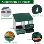 ZUN 2 Compartment Roll Out Nesting Box with Plastic Basket, Egg Nest Box Laying Box Hens 49949210