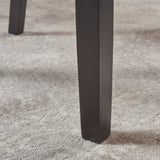 Set of 2, 26.25" Upholstered Counter Height Barstools with Nailhead Trim, Dark Charcoal and Walnut, 62369.00