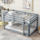Solid Wooden , Solid Rubber Wooden Twin over Twin Loft Bed with Ladder ,Upper and Bottom Bed W504P191644