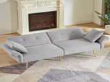 Modern Teddy Upholstered Accent Loveseat Sofa With Side Pocket,Folding Sleeper Sofa Bed With W1117P303446