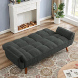 New Design Linen Sofa Furniture Adjustable Backrest Easily Assembled Recliners-DARK GRAY 22240447