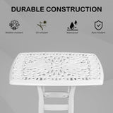 Outdoorr Cast Aluminum Square Table, End Table Side Table for Paio Backyard Pool, Cast Aluminum 53658933