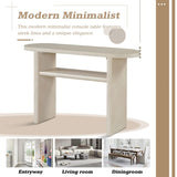 ZUN TREXM Elegant Minimalist Console Table with Rounded Edges and Sturdy Shelf Design for Entryway, N715P195554E