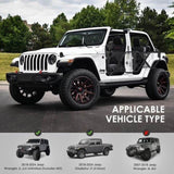 Tube Doors Tubular Half Doors with Side View Mirror Compatible with 2018-2024 Jeep Wrangler JL JLU & W2801P233183