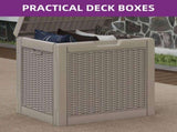 31 Gallon Resin Outdoor Deck Box, Lockable Waterproof UV Resistant Storage Container for Patio 63462319
