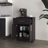 Cope kitchen Pantry in melamine with 2 doors and 1 drawer, Wengue B128P287517