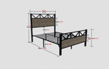 Full Size Bed Frame,Easy Assembly, Brown W3375P324192