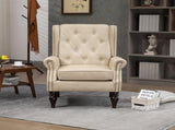 Wood Frame Armchair, Modern Accent Chair Lounge Chair with Sturdy Wood Legs for Living Room Bedroom 48781286