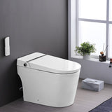 ZUN Smart Toilet Bidet Combo with Foot Sensor Open Cover/Seat, LED Display, Self-Cleaning Nozzle, Heated W1219P262970