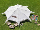 600D Oxford Bell Tent 14.8ft*9.2ft with Stove Jack for Glamping & Family Camping W3636P456662