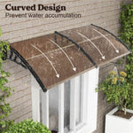 ZUN Outdoor Overhang Awning for Sunlight Rain Snow Wind Protection 82845059