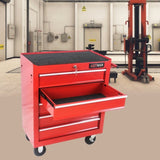 5 Drawer Tool Chest, Tool Storage Cabinet for Garage Storage with 4 Wheels and Locking System, RED W1102107319