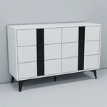 ZUN White blister six-drawers dresser cabinet W1236P163516