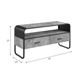 Raziela Concrete Gray & Black Finish TV Stand B2726P272968