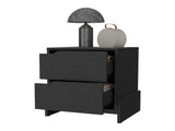 Ralston 2-Drawer Nightstand in Black B062111738