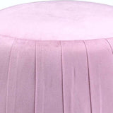 ZUN Pink Carnation and Gold Round Tufted Ottoman B062P186556