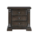 Elegant Design 3-Drawers Nightstand Traditional Vintage Bedroom Furniture 1pc Espresso Finish B011P224821