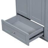 ZUN [Cabinet Only] 36" Bathroom Vanity-Grey Blue WF307083AAE