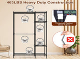 4 Tier Heavy Duty Garment Rack with 3 Hanging Rods, 463LBS Capacity Rolling Clothes Rack with 57122473