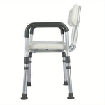 ZUN Shower Chair Seat with Padded Armrests and Back Heavy Duty Chair for Bathtub Slip Resistant 15187068