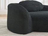 Modern Oval Single Lazy Sofa Chair with Integrated Backrest, Side Armrest and Pillow, Compact W487P456130