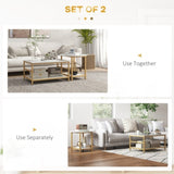 ZUN Set of 2 Coffee Tables （Prohibited by WalMart） 15825021