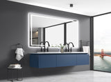 84 x 48 Inch LED Bathroom Mirror with Front and Backlight, Wall Mounted Vanity Mirror with Aluminum W2287P282063