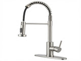 Kitchen Faucet with Pull Down Sprayer Industrial 1 Handle 1 or 3 Hole Faucet for Farmhouse Camper 77368506