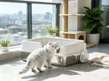Light Gray Stainless Steel Litter Box High Side, Scoop Included, Easy Cleaning & Anti-Urine 88221846